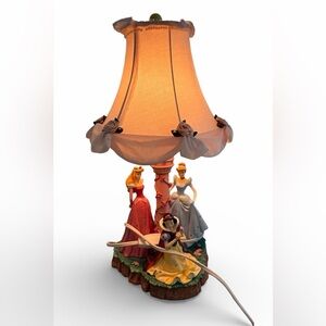 Disney Princess Table Lamp Snow White Cinderella Aurora Vintage 2007 EUC RARE